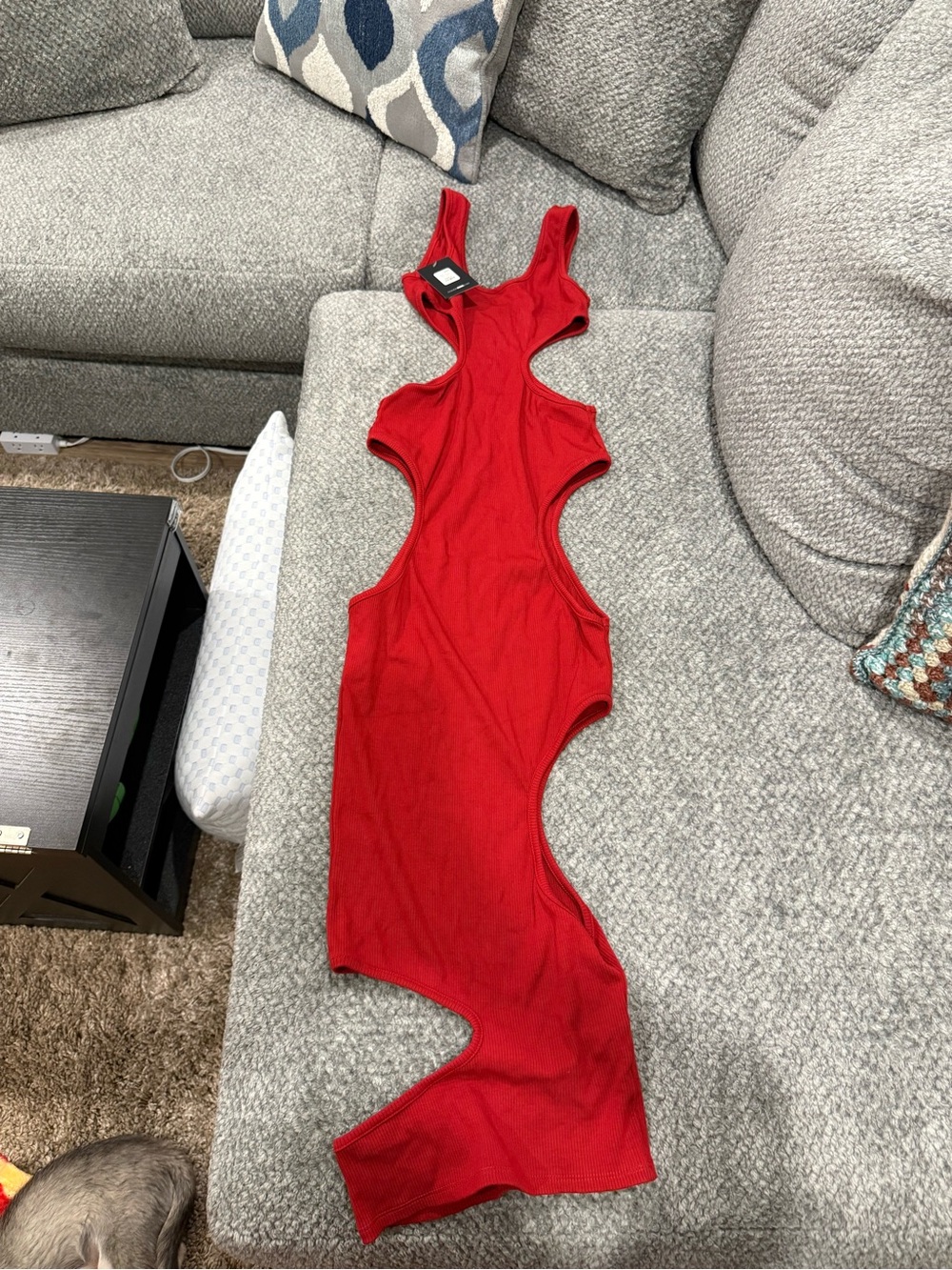 NWT FASHIONOVA Red Cutout Bodycon Dress